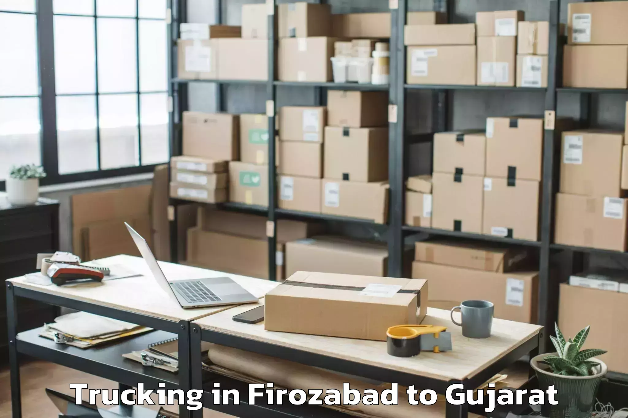 Easy Firozabad to Lakhpat Trucking Booking